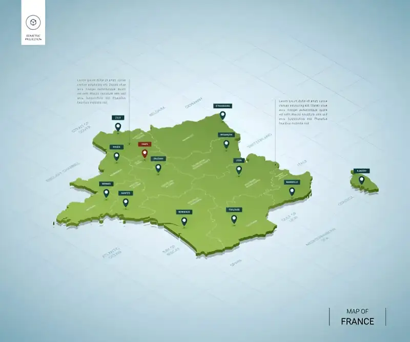 Taxi longue distance — carte de France